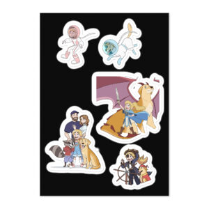 Space - Elf - Pirate Rainy Day Dreaming Sticker sheet