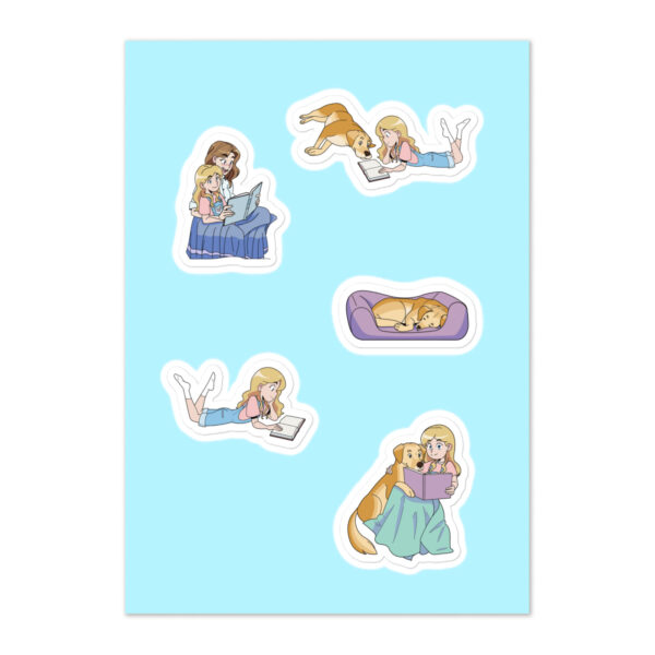 Reading Rainy Day Dreaming Sticker sheet