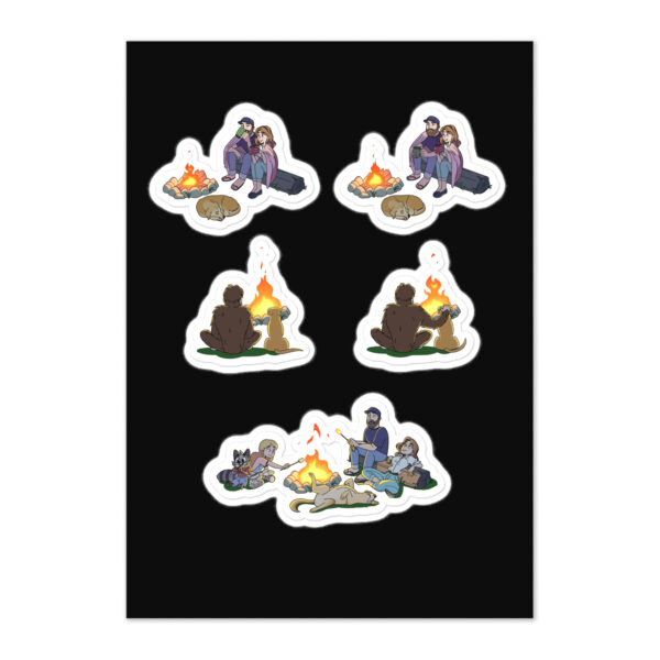 Fire Time Riverside Camping Sticker sheet