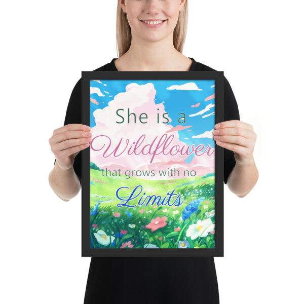 Framed Poster – “She is a wildflower that grows with no limits” - Image 2