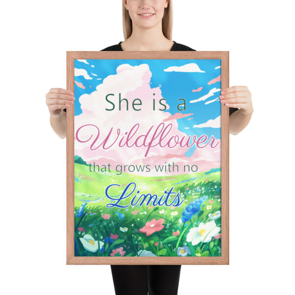 Framed Poster – “She is a wildflower that grows with no limits” - Image 5