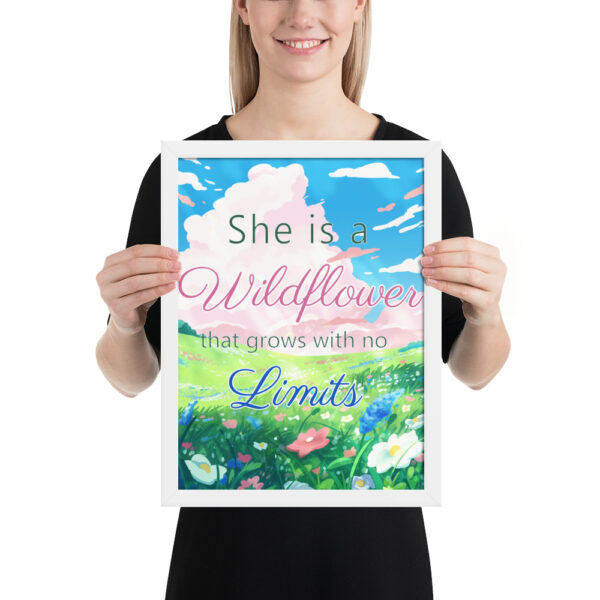 Framed Poster – “She is a wildflower that grows with no limits” - Image 6